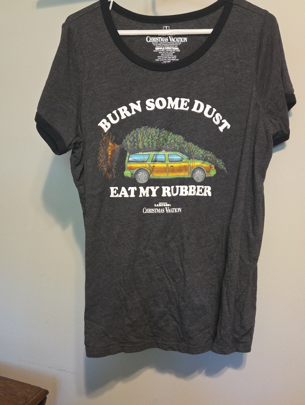Christmas Vacation 'Burn Some Dust' Charcoal WomensGraphic Tee